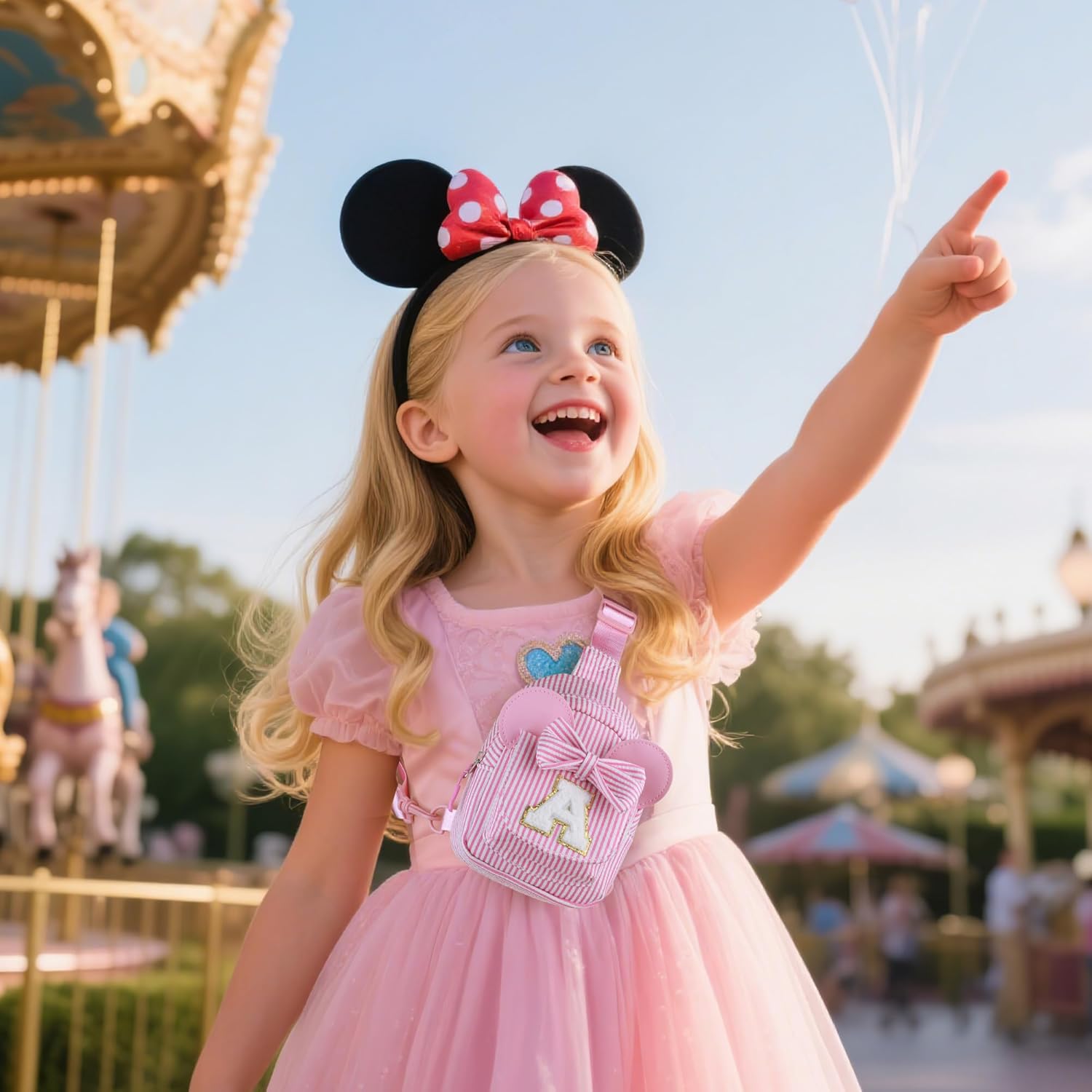 Sling Bag for Girls Kids, Initial Small Crossbody Bags for Girl Kid, Birthday Gifts for 4 5 6 7 8 9 Year Old Girls, Gifts for Kids Cross Body Bag Belt Bags for Girl Kid(Pink E)