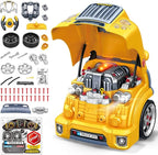 Interactive Truck Engine Toy with Removable Parts - Lights, Sounds, and Fun for Young Mechanics -Unleash Their Creativity and Motor Skills with This Truck Engine Toy (Yellow)