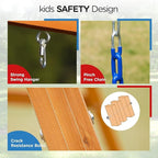 DIY Swing Sets for Backyard, Wooden Playground Sets with Glider Swing and 2 Belt Swings, Kids Outdoor Play Equipment, Outdoor Playset
