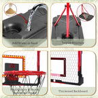 Meland Kids Basketball Hoop, 2-in-1 Adjustable Toddler Basketball Hoop with Electronic Scoreboard Indoor Outdoor Toys for Kids Toddlers Outside Toys for Boys Age 3 4 5 6 7 8