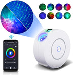 Star Projector, Galaxy Projector for Bedroom, Smart APP & Voice Control Galaxy lamp, Compatible with Alexa & Google Home, for Kids Adults Bedroom,Room Decor,Game Room,Party (White Round)