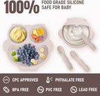 Baby Weaning Set - Silicone Toddler Feeding Set (10 Pcs) with Adjustable Bib, Suction Bowl, Plate, Fork, Spoon, Water & Snack Cup Kit - Baby Led Weaning Kit