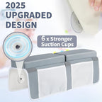 URMYWO Bath Kneeler and Elbow Rest Pad Set - 1.5" Thick Baby Bath Kneeler Pads with Toys Organizer, Anti-Slip Cozy Knee & Arm Support Bathtub Mat, Quick Dry Kneeling Pad for Baby Bath Time