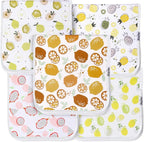 Premium 5-Pack Large Organic Cotton Burp Cloths – 3 Layers, Ultra Soft & Absorbent Burping Towel, Shoulder Towel & Hand Towel