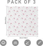 Muslin Swaddle Blankets for Newborn, 3 Pack Breathable Soft Receiving Blanket, Large 38 x 40 inches Swaddle Wrap Burping Clothes Diapers, Essentials Infant Shower Items, Toddler Gift (Clouds & Stars)