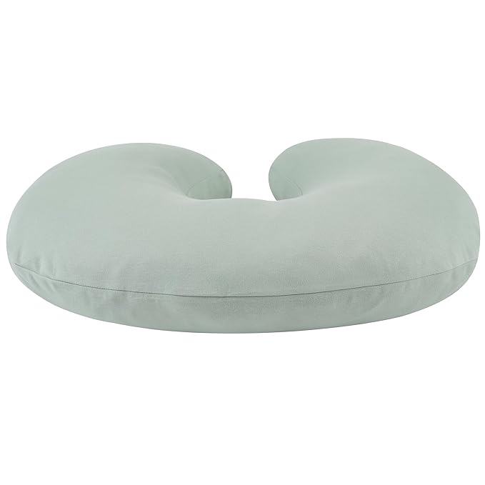 Onacosht 100% Organic Cotton Nursing Pillow Cover Soft Breathable Jersey Feeding Pillow Slipcover Fits Standard Infant Nursing Pillow for Baby Boy and Girl, Sage