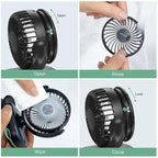 Momcozy Portable Fan with Clip | 4-Speed Mini-Fan for Carrier | Personal Fans Ultra Lighter 0.26lb | Gaps ≤4.5mm | Handheld Cooling | Rechargeable Rotate for Diaper Backpack/Stroller/Carrier/Chair