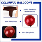 140pcs Burgundy Round Balloons Different Sizes 18 12 10 5 Inch Latex Balloons for Arch Decoration Party Balloon Kit for Graduation Birthday Party Wedding Balloon Baby Shower Decoration