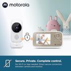Motorola Nursery Baby Monitor with Camera and Audio, 2.8" Color Screen, Long Range VM483 with 2-Way Audio, Wireless, No WiFi, Remote Tilt/Zoom, Temperature Sensor, Night Vision