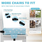 Booster Seat for Kitchen Chair with Adjustable Straps, Toddler Booster Seats for Dining Table Portable for Travel Camping Eating, Booster Cushion for Table for Baby Child Infant Kid Boy Girl