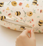 Nursing Pillow Covers 2 Pack, Breastfeeding Pillow Slipcovers Soft and Stretchy, Nursing Covers for Baby Girls Boys Newborn (Honeybee Dreams)