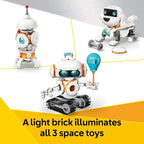 LEGO Creator 3 in 1 Space Robot Toy - Building Toy Kit for Kids with 3 Options, Robot, Spaceship, or Dog - 8 Year Old Boy & Girl Birthday Gifts - 31164