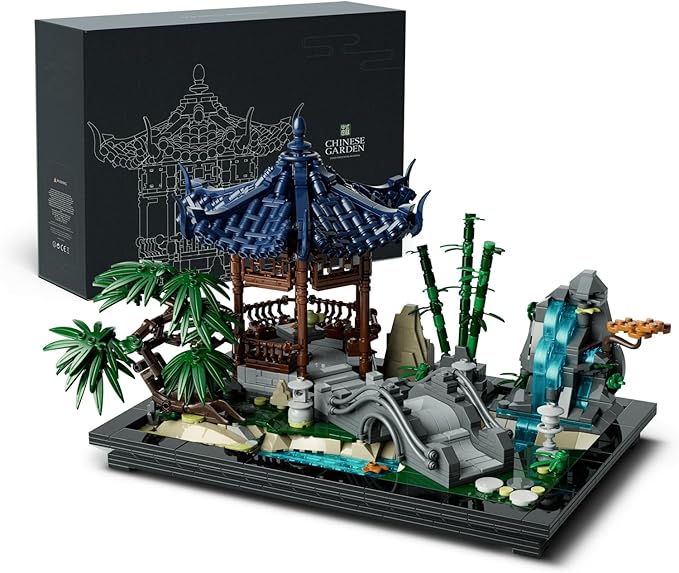 Nifeliz Chinese Garden Building Set, Aesthetic Model Toy for Display in The Home or Office, an Ideal Gift Idea for Gardening and Mindfulness Enthusiasts (1877 PCS, NF10311)