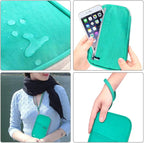 RFID Family Passport Wallet Holder Waterproof, Travel Document Organizer Credit Card Clutch Bag for Men Women