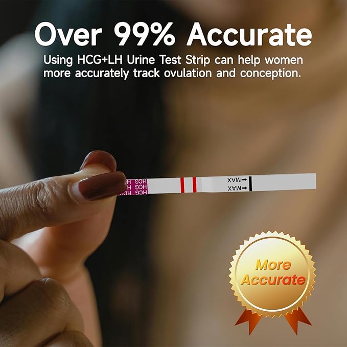 Ovulation Test Strips and Pregnancy Test Strips Kit, Ovulation Strips Fertility Test for Women, 30 LH Test + 10 HCG Test, Ovulation Predictor Kit for Home