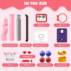 Toddler Basketball Hoop, Adjustable Height 2.3-4.5ft Baby Basketball Goal Set with 4 Balls & Pump, Backyard Poolside Basketball Toy for Boys & Girls Birthday Gift, Pink