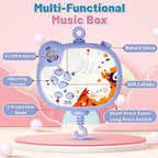 Baby Mobiles for Cribs, Crib Mobile with Music and Lights, Nursery Musical Mobile for Bassinets Hanging Toys with Remote Control, Rotation, Projection, Animal Mobile Arm Clip On for Infant Boys Girls