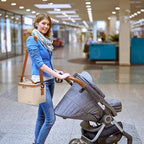 Breastmilk Cooler Bag with Ice Pack Fits 6 Baby Bottles Up to 5 Ounce, Baby Bottle Bag with Shoulder Strap for Nursing Mom Daycare, Cream