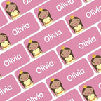 Personalized Name Labels for Kids (120) – Custom Waterproof & Durable Stickers for Clothing, Daycare, Office & School Supplies - Fairytale