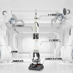 APENGBAOL Saturn V Space Rocket and Vehicles Building Blocks Set,613 Precision Space Shuttle Building Block Toys for Kids .Gifts for Adults