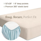 Bella Coterie Luxury Bamboo Viscose Crib Sheet | Organically Grown | Ultra Soft | Cooling for Better Sleep | Deep Pocket Fitted Sheet for Crib & Toddler Mattress | 100% Organically Grown [Champagne]