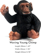 FUNSHOWCASE African Jungle Animals Young Chimp Chimpanzee Baby Toy Figure Realistic Plastic Figurine Height 1.4-inch