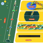 Tree Swing Climbing Rainbow Rope, Heavy Duty Swing Disc Seat Replacement for Kids with Hanging Strap and Platform Carabiners Indoor/Outdoor Playground Accessories (Green)