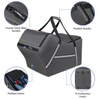 Infant Car Seat Travel Bag for Airplane Compatible with All Nuna Pipa Car Seat and Base,Chicco KeyFit 30 and Base, Padded Car Seat Bags for Air Travel,Car Seat Gate Check Bag with Side Pocket, Gray