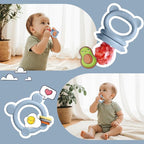 Baby Feeding Sets: Baby Fruit Food Feeder & Breastmilk Popsicle Molds for Teething Relief, BPA-Free Silicone Pouch & Nipple, Safely Introduce Solids, Teether Toys for Babies 3-6 6-12 Months