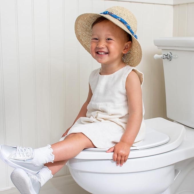 Premium Travel Potty Seat – Compact, Non-Slip, Made in USA Seat, No-Pinch Locking Hinges, Easy to Clean, Includes Machine-Washable Carry Bag