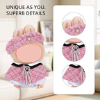 5 Complete Style Clothes Sets for 17cm Dolls - Hat & Overalls Dress Up Outfit for 17cm 15cm Dolls,Designer Outfits Bundle with Luxury/Cute/Sporty Themes, Gift for Doll Lovers (Cool, 17cm/15cm)