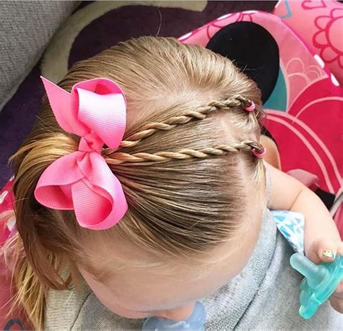 40Pcs 3 inch Hair Bows for Girls Grosgrain Ribbon Toddler Back to School Hair Accessories with Alligator Clips for Baby Girls Kids in Pairs