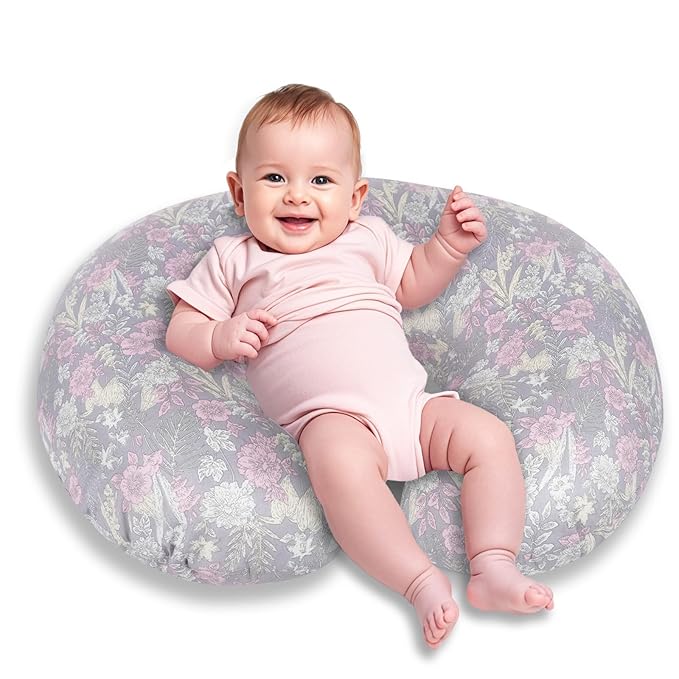 Nursing Pillow, Breastfeeding Pillow with Removable Cover, Ergonomic Breast Feeding Pillow, Baby Feeding Support Cushion for Mom Easier Breastfeeding- Original Size/Dusky Floral