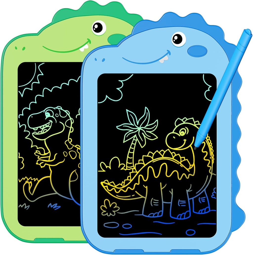 2 Pack LCD Writing Tablet for Kids, 6.5 Inch Colorful Doodle Board Drawing Tablet, Educational Kid Toys, Doodle Pad Dinosaur Toys for 3 4 5 6 7 8 Year Old Boys Girls