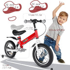 Balance Bike 2 in 1,The Dual Use of a Kids Balance Bike and Kids Bike,12 14 Inches for 2-6 Years Old,with Shock Absorbers, Fenders, Pedals, Auxiliary Wheels
