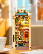 Rolife DIY Book Nook Kit for Adults, Miniature Dollhouse Booknook Kit, 3D Wooden Puzzle Creative Decorative Bookends Bookshelf Diorama Insert Crafts Hobbies Gifts (Romantic Venice)