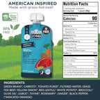 Li’l Hala Baby Food Pouches – Grass-Fed Roast Beef & Organic Veggies – Toddler Pureed Meals with Meat – Protein & Healthy Fats –No Sugar/Hormones – 6+ Months – 3.5 oz (12 Pack)