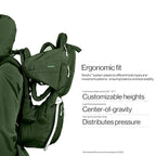 Vandra™ Forest - Scandinavian Hiking Baby Carrier Backpack - Gravity Lock™ Hard-Shell Frame - Nest Child Carrier for Toddler & Kids - Dust Bag, Alu Tag & More Included