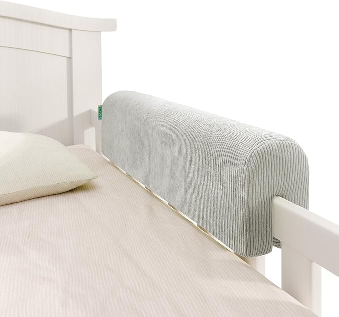 Bed Rail Bumpers Protector, Hospital Bed Rails Padding, Loft Beds and Bunk Beds Bumpers Protector, Premium Soft Memory Foam - Anti-Bump | Fall Prevention, 90x14x20cm, Gray