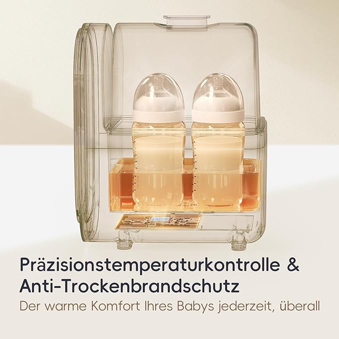 Bottle Warmer for Breastmilk, 11-in-1 Double Bottle Warmer Large Touchscreen with Night Light, Detachable for Easy Cleaning & Accurate Temperature Control, Timer, Milk Warmer for Baby