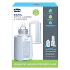 Chicco Digital Bottle Warmer & Sterilizer for Baby Bottles and Milk Bags Eliminates 99.9% of Germs 4 Heating Options Digital Touchscreen Automatic Shut-Off & Sound Alert (Pack of 2)