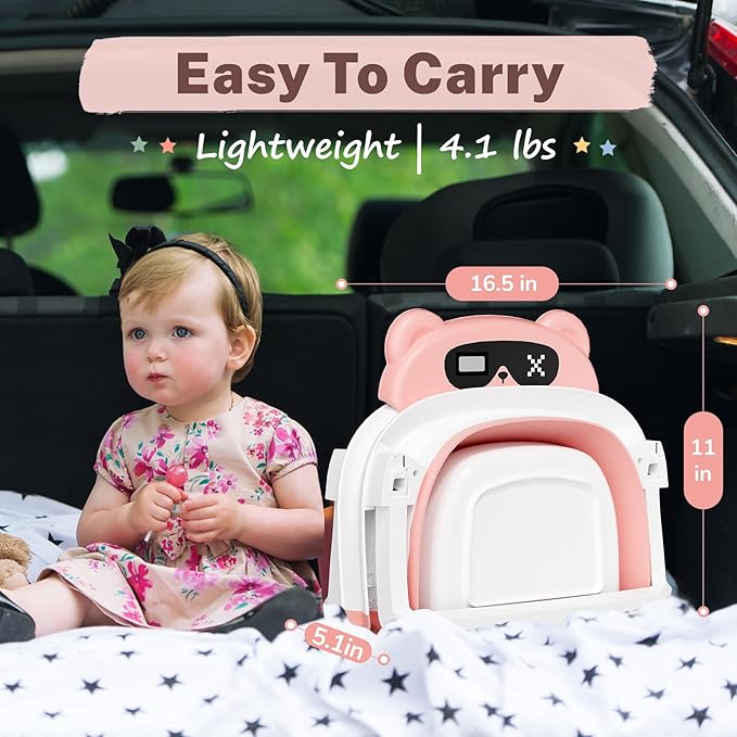 AVIDOR Baby Bathtub,Collapsible Bathtub for Newborn to Toddler,Durable Essential Infant Bath Tub,Portable Travel Baby Tub with Soft Cushion,No-Slip Hanging and Detachable(Pink)