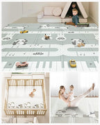 Baby Floor Play Mat 47"x47" Baby Playpen Mat, Foldable Baby Girl Playmat, Reversible Waterproof Foam Play Mats for Baby, 0.4 inch Crawling Baby Mat for 50" X 50" & 47"x47" Playpen(47*47*0.4)