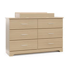 Storkcraft Brookside 6-Drawer Dresser (Driftwood) – GREENGUARD Gold Certified, Wood Dresser for Bedroom, Kids & Nursery Storage Chest, Safety Interlocking Drawers, Pre-Installed Tracks, Kids Chest