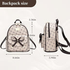 I IHAYNER Girls Bowknot Cute Leather Backpack Mini Backpack Purse for Women