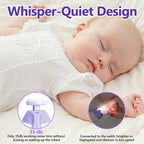 Baby Nail Trimmer Electric, 6 in 1 Rechargeable Baby Nail Clippers Manicure Set Grooming Kit for Toddler Infant or Adults (Purple)