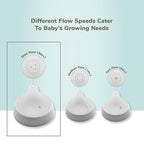 NUK Perfect Match 2-in-1 Natural and Anti-Colic Bottle with Slow Flow, Wide, Adaptable Nipple, 5oz., 2 Pack