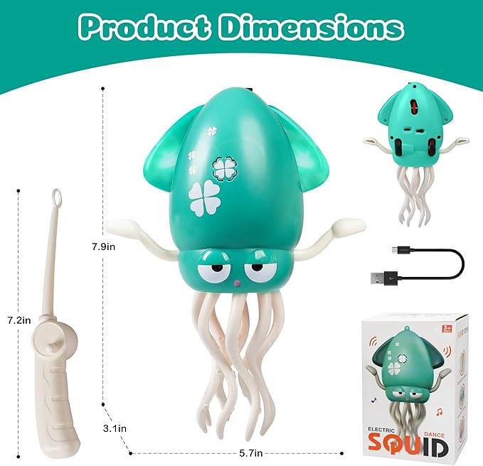 Magic Dancing Octopus Toys, Musical LED Toy, 3 Colors Available (Green)