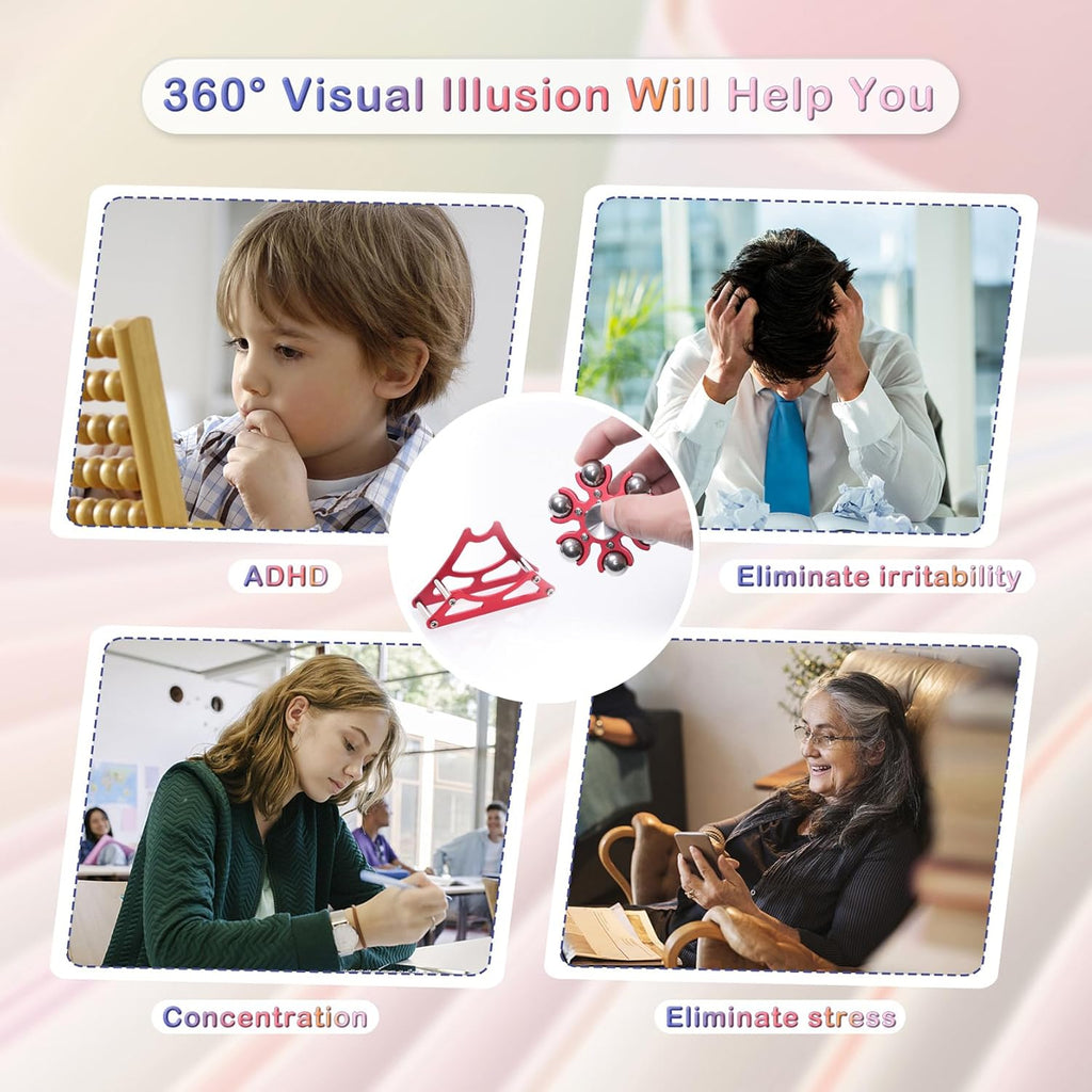 Desk-Fidget-Toys for Ferris-Wheels-Spinner: Metal Kinetic-Spinner 4mins, Cool-Gadgets for Kid Children Teen Adult EDC-Toy, ADHD Tools Cool-Stuff Stress Relief Gift for Office Home School Christmas