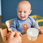 Accmor Baby Formula Dispenser On The Go, Non-Spill Rotating Four-Compartment Formula Container to Go, Milk Powder Kids Snack Container for Infant Toddler Travel Outdoor, White